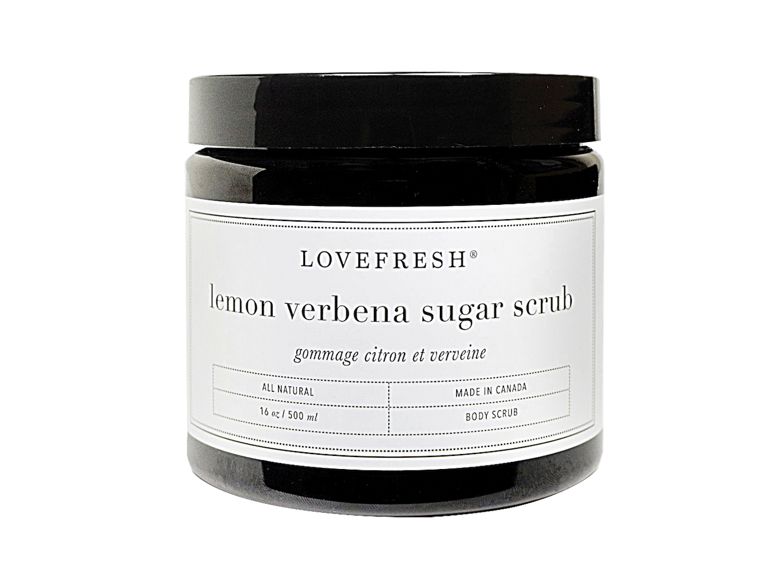 Holiday Gift Guide 2018 jar of LoveFresh sugar scrub