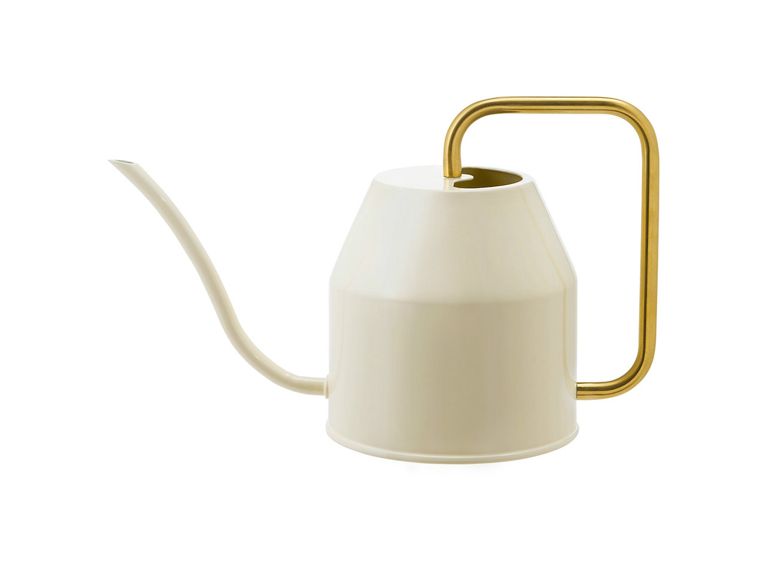 Holiday Gift Guide 2018 small white watering can with gold handle