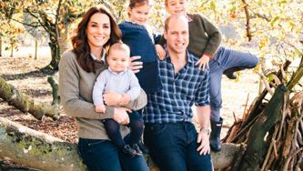 Prince William And Kate Middleton's Cozy Christmas Card Portrait