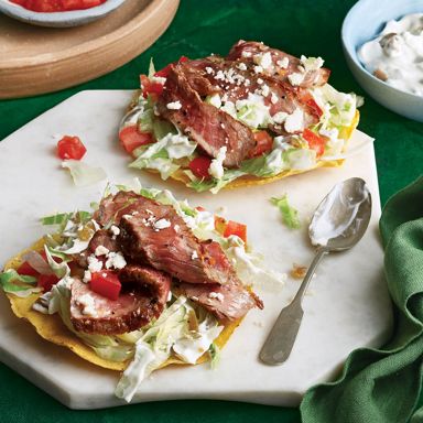 Beef tostadas