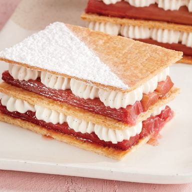 Rhubarb-Vanilla Mille Feuille