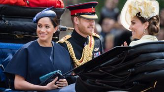 Meghan Markle Makes Surprise Trooping The Colour Appearance In Navy Givenchy