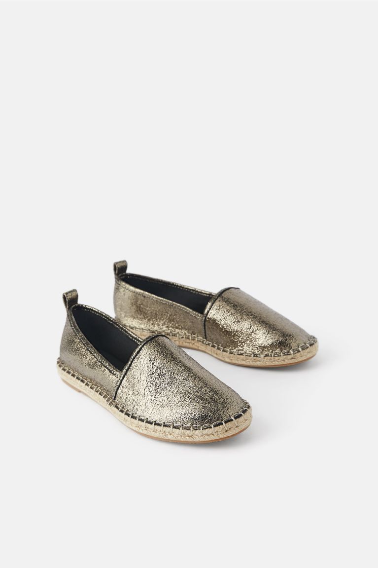 Zara Metallic Espadrilles