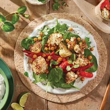 Cauliflower Chickpea Wraps