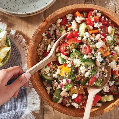 Greek Salad with Toasted Buckwheat