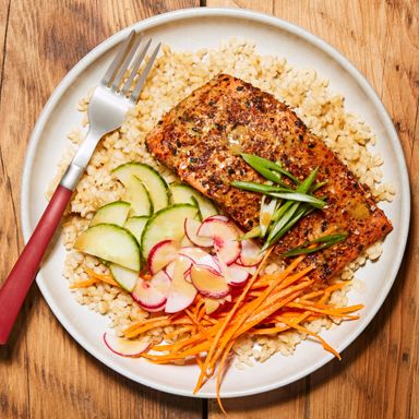 Baked Salmon & Rice Bowls with Togarashi