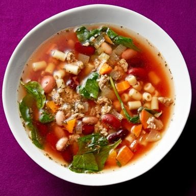 Ground Turkey Minestrone Soup