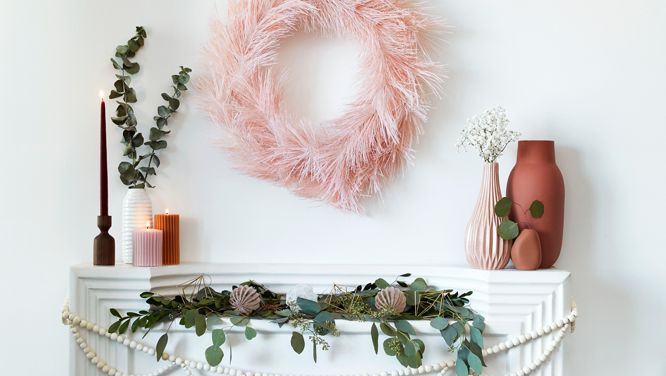 The Easy Way To Decorate Your Mantle For The Holidays—Even If You Don’t Have A Fireplace