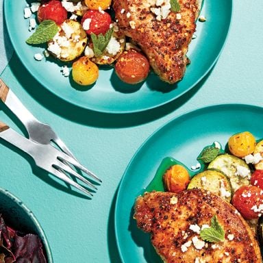 Sheet Pan Harissa Pork Chops
