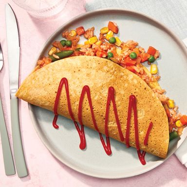 Chickpea Omelette Omurice