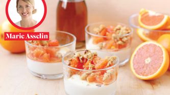 Maple Panna Cotta with Cara Cara Oranges and Pecan-Maple Crumble