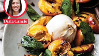 Burrata and Grilled Nectarine Salad