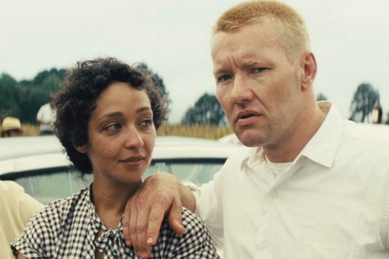 A photo of Ruth Negga and Joel Edgerton in "Loving."