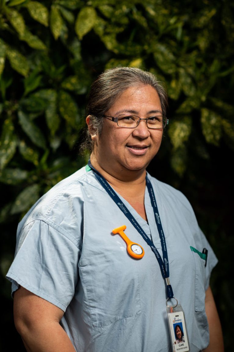 —Claire Ausa, 46, critical care nurse, post anesthetic care unit, surgical day care