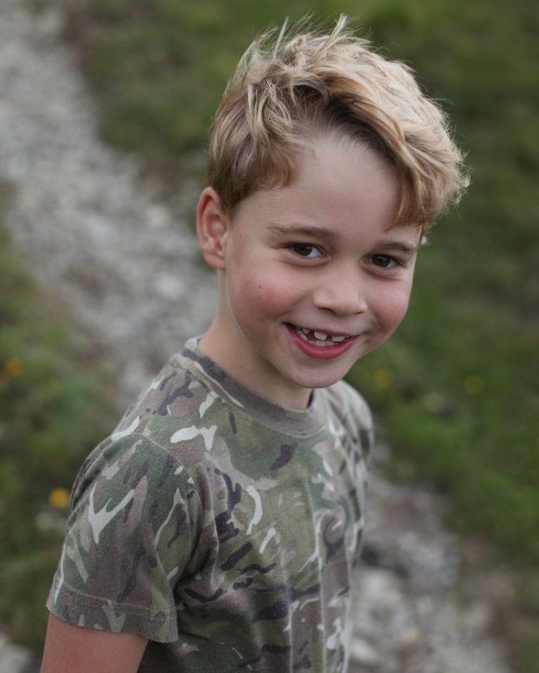 A portrait of Prince George released for his seventh birthday