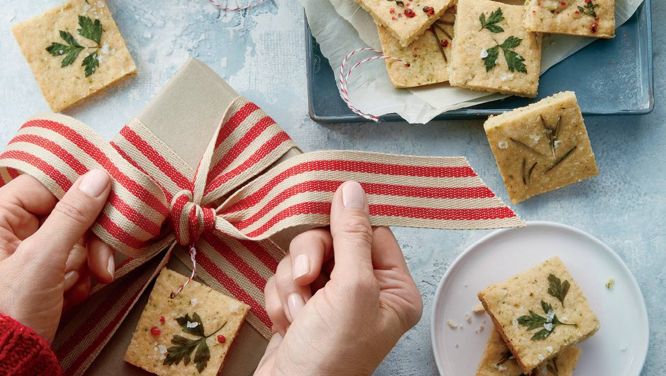 Savoury Herb Shortbread Cookies
