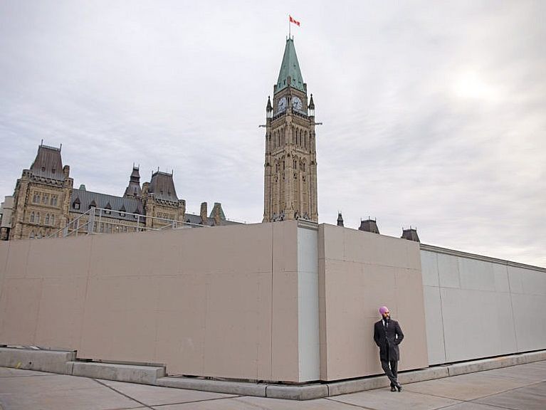 New Democratic Party Leader Jagmeet Singh on Parliament Hill (Photograph by Blair Gable)
