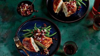 Stuffed Chicken with Pomegranate Relish