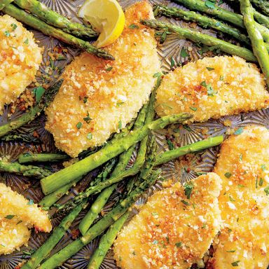 Chicken Cutlets And Roasted Asparagus
