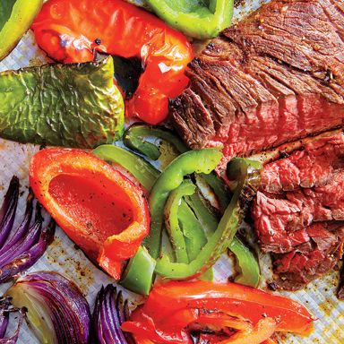 Easy Sheet-Pan Skirt Steak Fajitas