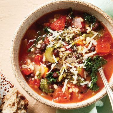 Instant Pot Barley Minestrone Soup