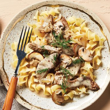 Instant Pot Beef Stroganoff With Egg Noodles