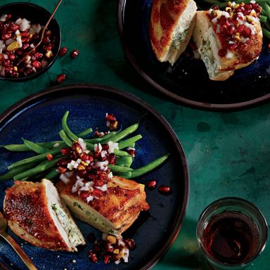 Stuffed Chicken with Pomegranate Relish