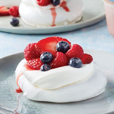 Vegan Berry Pavlovas