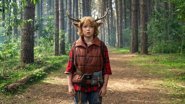 Christian Convery as Gus in episode 107 of Sweet Tooth (Courtesy Kirsty Griffin/Netflix) © 2021