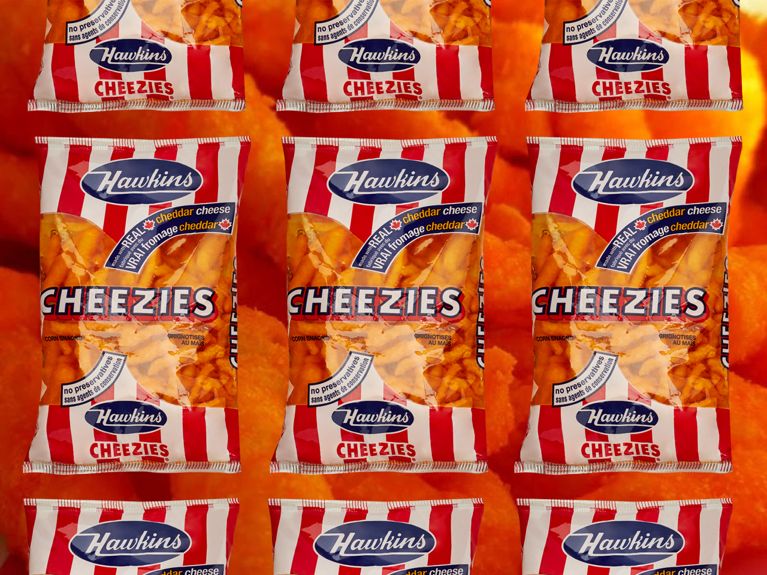thumbnail image 2 of Hawkins Cheezies Lunch Snak Paks - 36 Count Box (36g Each) - Imported Canadian Cheddar Cheese Puffs 2 of 3