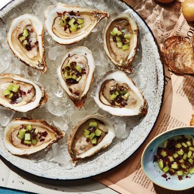 Raw Oysters With Dulse Mignonette