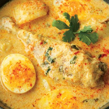 Chicken, Potatoes And Eggs In A Coconut Sauce (Kuku Paka)