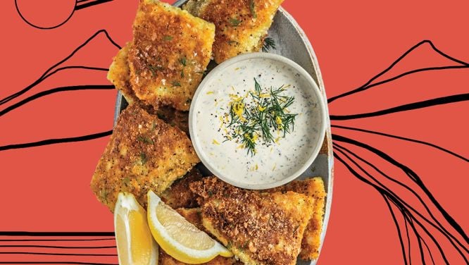 Crispy Potato Flake Pickerel With Tartar Sauce