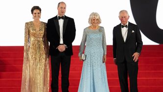 Kate Glitters In Gold Gown At James Bond Premiere Red Carpet