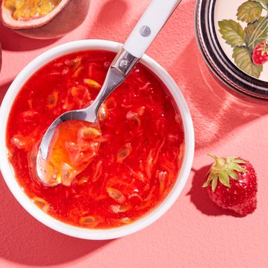 Strawberry-Passion Fruit Freezer Jam