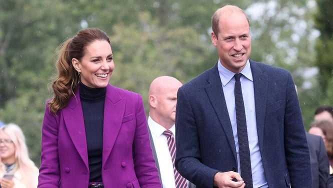 Kate Dons A Purple Pantsuit And A Lululemon Jacket During Surprise Northern Ireland Trip