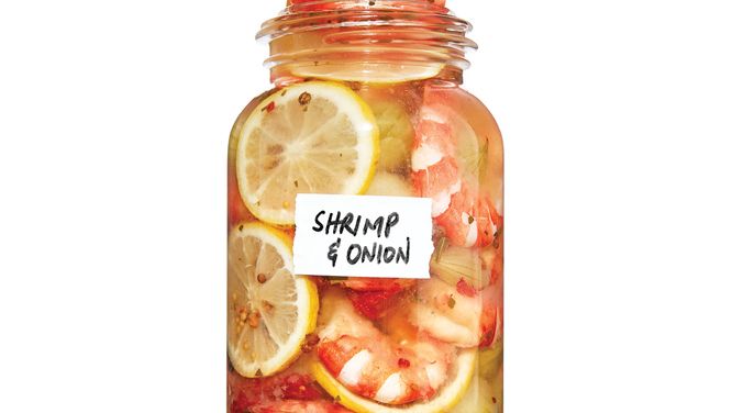 Quick Pickled Shrimp And Pearl Onions