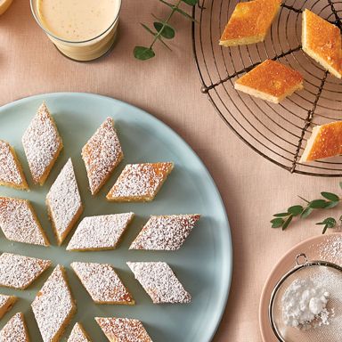 Eggnog Snowflake Cake Bites