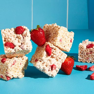 No-Bake Vegan Crispy Berry Rice Squares