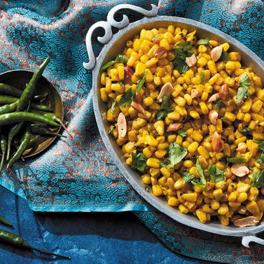 Gujarati Vaghara Makkai (Spicy Corn with Ginger and Green Chili)