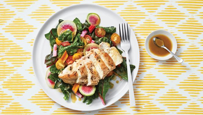 Rainbow Chard And Chicken Salad