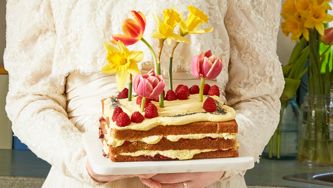 Lemon Poppy Seed Layer Cake