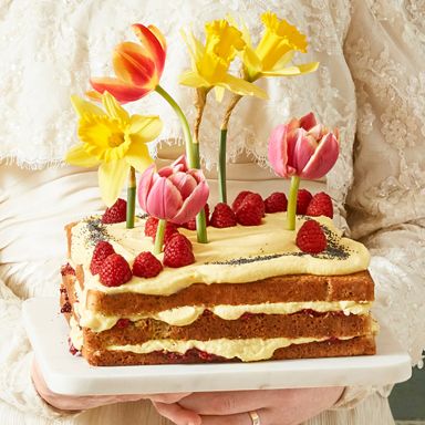 Lemon Poppy Seed Layer Cake