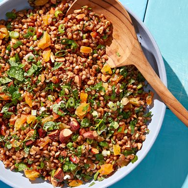 Herbed Wheat Berry Salad With Apricots And Almonds