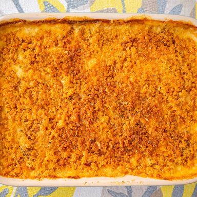 Three-Cheese Cod au Gratin with Italian Breadcrumb Crust