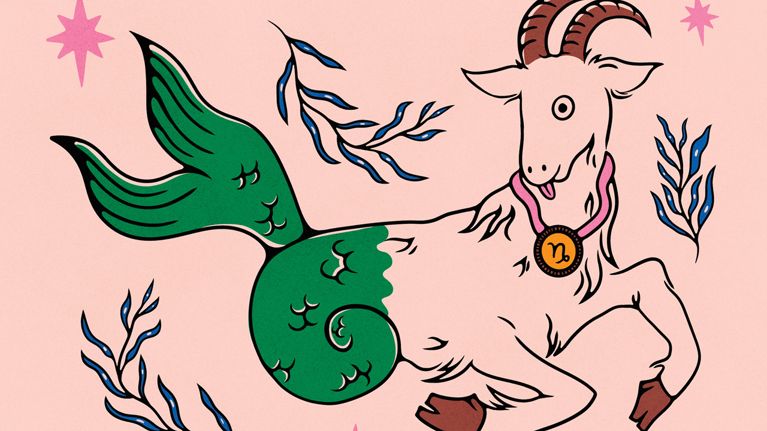 An illustration of a woman with two horns