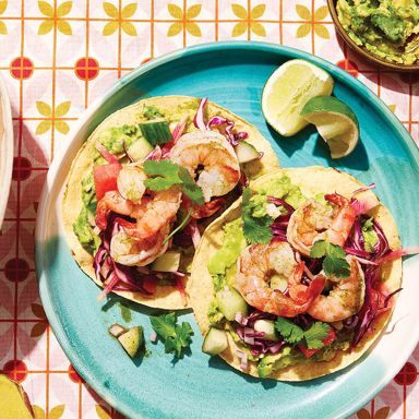 Shrimp Aguachile with Cucumber-Watermelon Salad