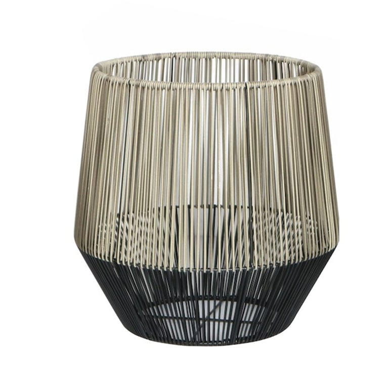 A steel-frame planter from Rona for an article about how to make a DIY solar pendant.