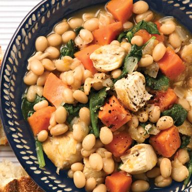 Chicken And Bean Stew With Sweet Potatoes