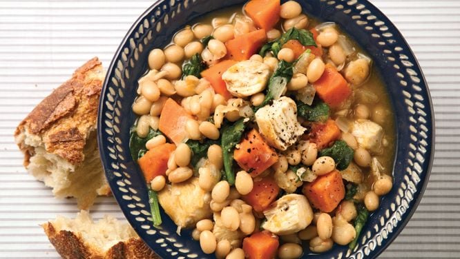 Chicken And Bean Stew With Sweet Potatoes